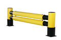 D-flexx "Golf" aanrijdbeveiliging type DFRE2-4/kopse kant bescherming/kunststof/afmetingen 2500x760x220 mm (lxhxb)/voor dubbelzijdige stelling