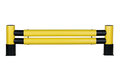 D-flexx "Golf" aanrijdbeveiliging type DFRE2-4/kopse kant bescherming/kunststof/afmetingen 2500x760x220 mm (lxhxb)/voor dubbelzijdige stelling