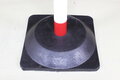 Kettingpalenset kunststof SET-LKP-RW/bestaande uit 6 kunststof palen (Ø 40 mm) hoogte 860 mm en 6 voetplaten en 10 meter kunststof ketting/rood-wit