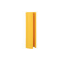 Kunststof stijlbeschermer type DFRG-1-0-400/bevestiging direkt op de stijl/hoogte 400 mm/voor stijlbreedte 75-99 mm/kleur: geel