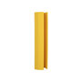 Kunststof stijlbeschermer type DFRG-2-0-600/bevestiging direkt op de stijl/hoogte 600 mm/voor stijlbreedte 100-125 mm/kleur: geel