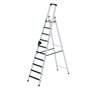 Aluminium trap eenzijdig oploopbaar met clip step - werkhoogte 4.350 mm/platformhoogte 2.310 mm/aantal treden 10/belastbaar tot 150 kg