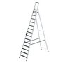 Aluminium trap eenzijdig oploopbaar met clip step - werkhoogte 5.300 mm/platformhoogte 3.280 mm/aantal treden 14/belastbaar tot 150 kg