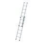 Aluminium 2-delige opsteekladder  - zonder stabilisatiebalk/werkhoogte 4.1 m/ladderlengte uitgeschoven 2.96 m/ladderlengte ingeschoven 1.94 m/aantal sporten 2x6/breedte ladder 420 mm