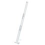 Aluminium 3-delige optrekladder  - met stabilisatiebalk/werkhoogte 10.8 m/ladderlengte uitgeschoven 9.7 m/ladderlengte ingeschoven 4.1 m/aantal sporten 3x14/breedte ladder 470 mm