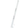 Aluminium 3-delige optrekladder  - zonder stabilisatiebalk/werkhoogte 11.9 m/ladderlengte uitgeschoven 10.8 m/ladderlengte ingeschoven 4.7 m/aantal sporten 3x16/breedte ladder 470 mm