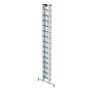 Aluminium 3-delige optrekladder  - met Nivello stabilisatiebalk/werkhoogte 10.8 m/ladderlengte uitgeschoven 9.7 m/ladderlengte ingeschoven 4.1 m/aantal sporten 3x14/breedte ladder 470 mm