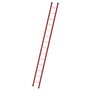 Kunststof enkele ladder - zonder stabilisatiebalk/werkhoogte 5,3 m/ladderlengte 4,14 m/aantal sporten 14/breedte ladder 420 mm